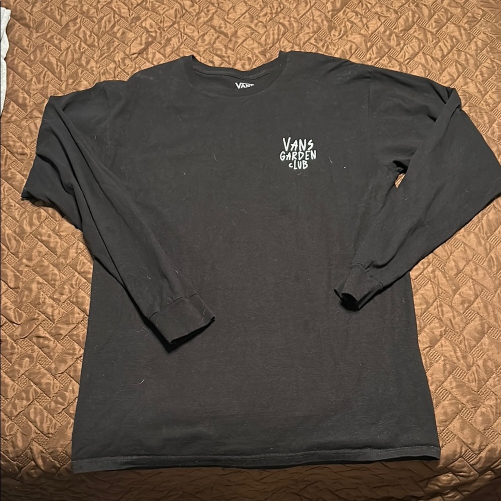 Vans Black Long Sleeve Tee Casual Comfort
